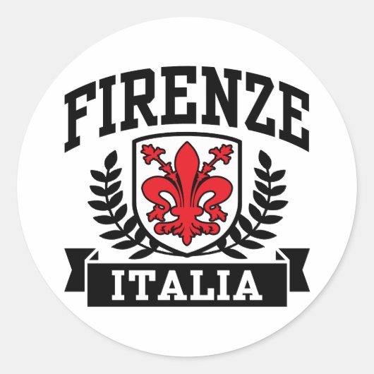 Sticker Rond Florence Italia (Devant)