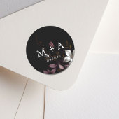 Sticker Rond Florence Mariage Monogramme