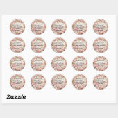 Sticker Rond Flores, moderno elegante (Feuille)