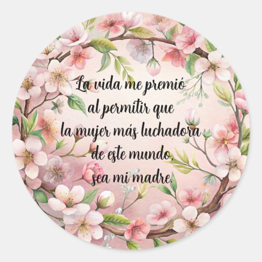 Sticker Rond Flores, moderno elegante (Devant)