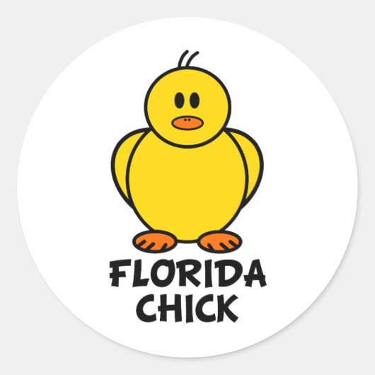 Sticker Rond Florida Chick (Devant)