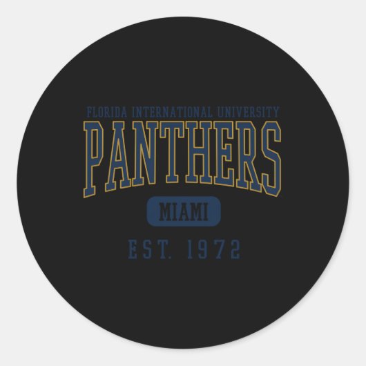 Sticker Rond Florida International Fiu Panthers Date de fondati (Devant)