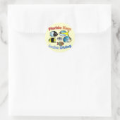 Sticker Rond Florida Keys Plongée sous-marine (Sac)