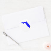 Sticker Rond Floride bleue (Enveloppe)