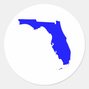 Sticker Rond Floride bleue
