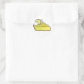 Sticker Rond Floride Clé verte Lime Keylime Pie Slice Dessert (Sac)