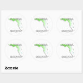Sticker Rond Floride cultivée (Feuille)