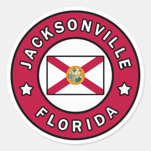 Sticker Rond Floride de Jacksonville (Devant)