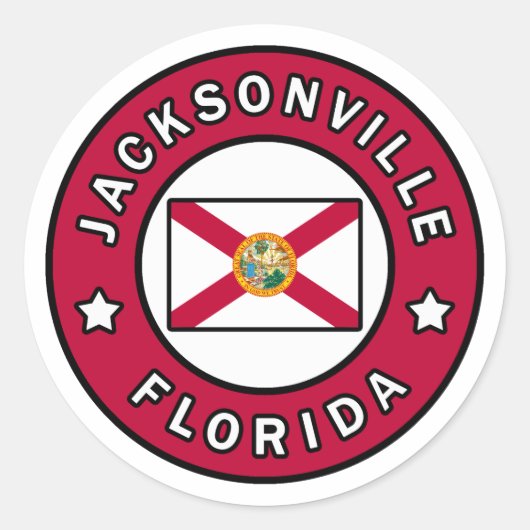Sticker Rond Floride de Jacksonville (Devant)