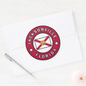 Sticker Rond Floride de Jacksonville (Enveloppe)