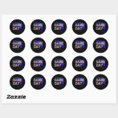 Sticker Rond Floride Football Day Vibes Fall Tailgate (Feuille)