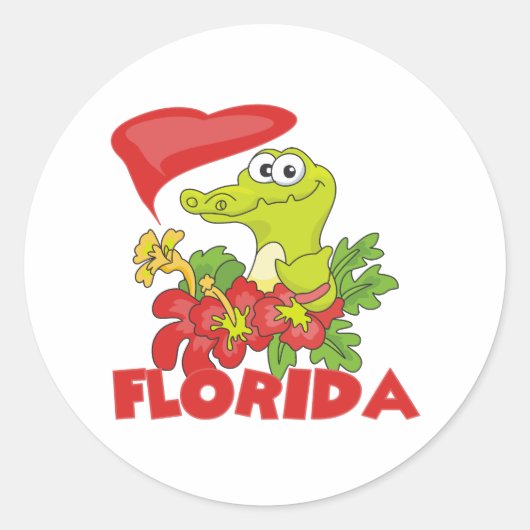 Sticker Rond Floride Gator (Devant)