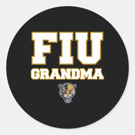 Sticker Rond Floride International Fiu Panthers Grand-mère (Devant)