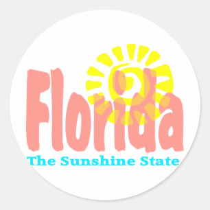 Sticker Rond Floride L'État Sunshine