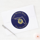 Sticker Rond Floride patrouille sur route personnalisée (Enveloppe)
