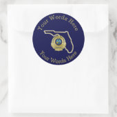 Sticker Rond Floride patrouille sur route personnalisée (Sac)