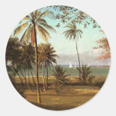 Sticker Rond Floride, peinture d'art, (Devant)