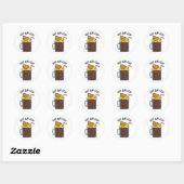 Sticker Rond Flotte de l'ours racine Funny Root Beer Pun (Feuille)