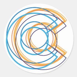 Sticker Rond flou colorado