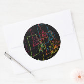 Sticker Rond flou de fierté de l'île rhode (Enveloppe)