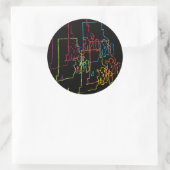 Sticker Rond flou de fierté de l'île rhode (Sac)