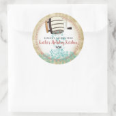 Sticker Rond Flour fter Fraise de Flamme de neige cuisine perso (Sac)