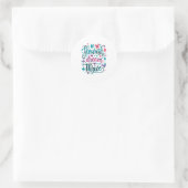 Sticker Rond Flourish Dream Thrive Motivational  (Sac)
