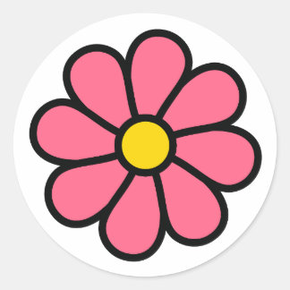 Sticker Rond flower