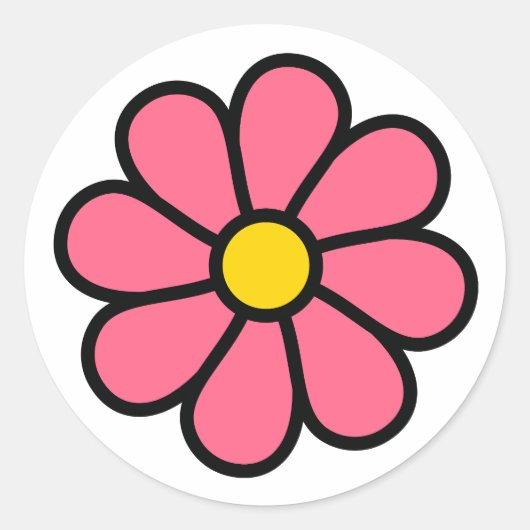 Sticker Rond flower (Devant)