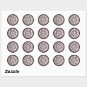 STICKER ROND FLOWER COLOURFULL GIFT FOR MOM DAD SISTER SON BOSS (Feuille)
