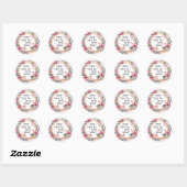 Sticker Rond Flower Frame (Feuille)