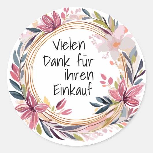 Sticker Rond Flower Frame (Devant)