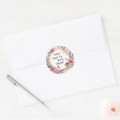 Sticker Rond Flower Frame (Enveloppe)