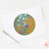 Sticker Rond Flower Garden by Gustav Klimt (Enveloppe)