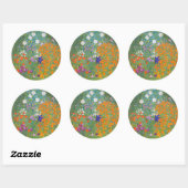 Sticker Rond Flower Garden by Gustav Klimt (Feuille)