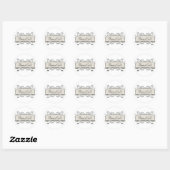 Sticker Rond *Flower Girl (Feuille)