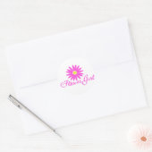Sticker Rond Flower Girl Daisy/ Rose (Enveloppe)