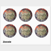 Sticker Rond Flower of Life (Feuille)