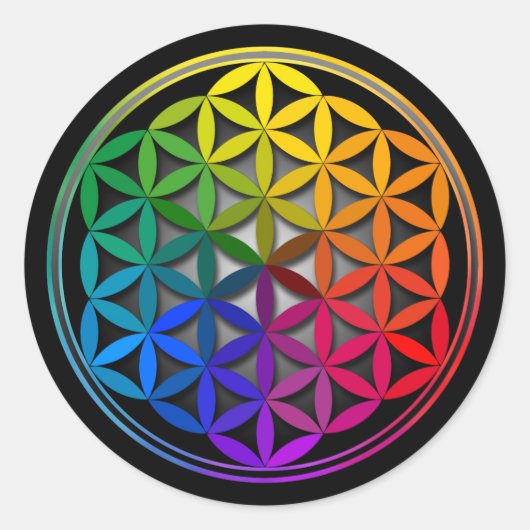 Sticker Rond flower of life1 (Devant)