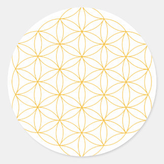 Sticker Rond Flower of Life Gold Line