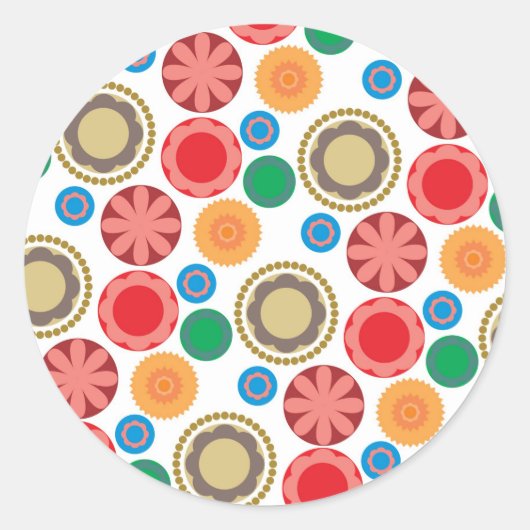 Sticker Rond FlowerPower (Devant)