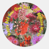 Sticker Rond Flowers sauvages australiens (Devant)