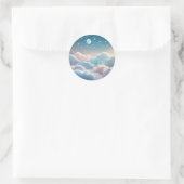 Sticker Rond Fluffy Cloud Pastel (Sac)
