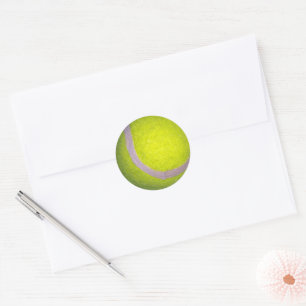 Sticker Rond Fluffy Yellow Tennis ball,