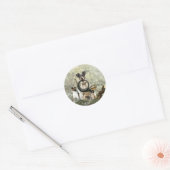 Sticker Rond Fluide Fox Terrier (Enveloppe)