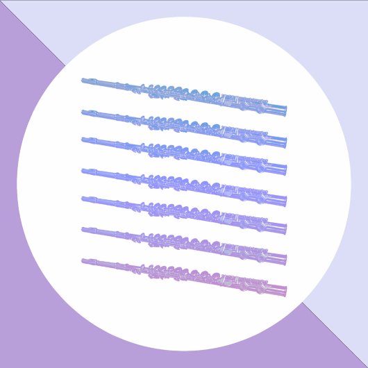 Sticker Rond Fluide Musique rose violet bleu