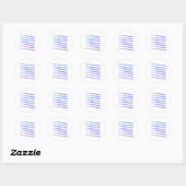 Sticker Rond Fluide Musique rose violet bleu (Feuille)