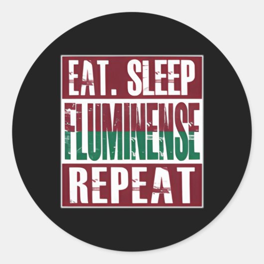 Sticker Rond Fluminense Soccer Camisa Fluminense Camiseta Flumi (Devant)
