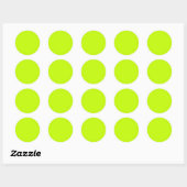Sticker Rond Fluorescent Lime Vert Néon Jaune Personnalisé (Feuille)