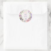 Sticker Rond Flutter et tourbillon Fairy garden aquarelle anniv (Sac)